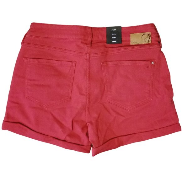 NEW Mavi Sara Mid-Rise 4" Boyfriend Denim Shorts in Brick‎ la Vintage, Size 30 - Picture 3 of 9